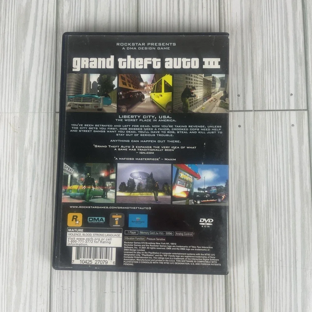 Grand Theft Auto III GTA 3 PS2 CIB Sony PlayStation‎ 2